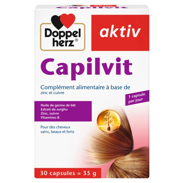 Doppelherz aktiv Capilvit مكمل غذائي للشعر 30 كبسولة