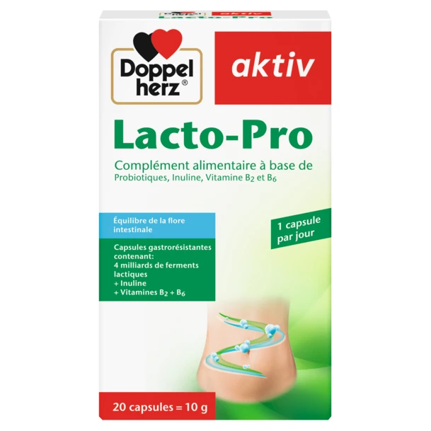 Doppelherz aktiv Lacto-Pro دعم الأمعاء 20 كبسولة view 1