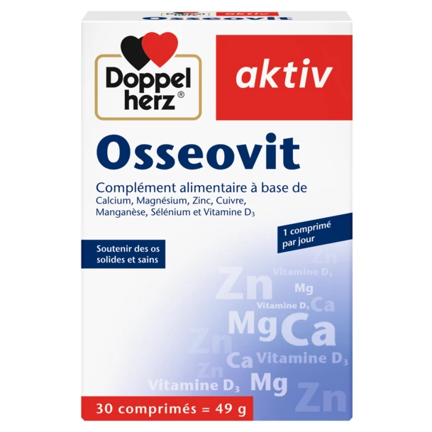 Doppelherz aktiv Osseovit كالسيوم، مغنيسيوم، زنك وفيتامين D3 30 قرص view 1