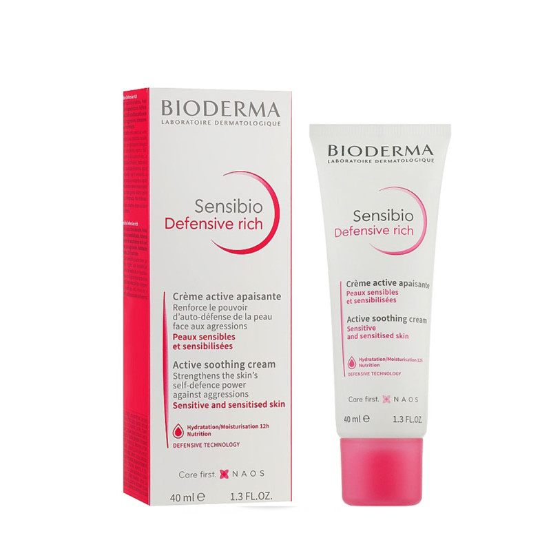 BIODERMA Sensibio Defensive Rich كريم مرطب وملطف 40مل